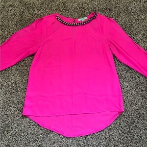Vibrant Pink Women's Top Cut Out